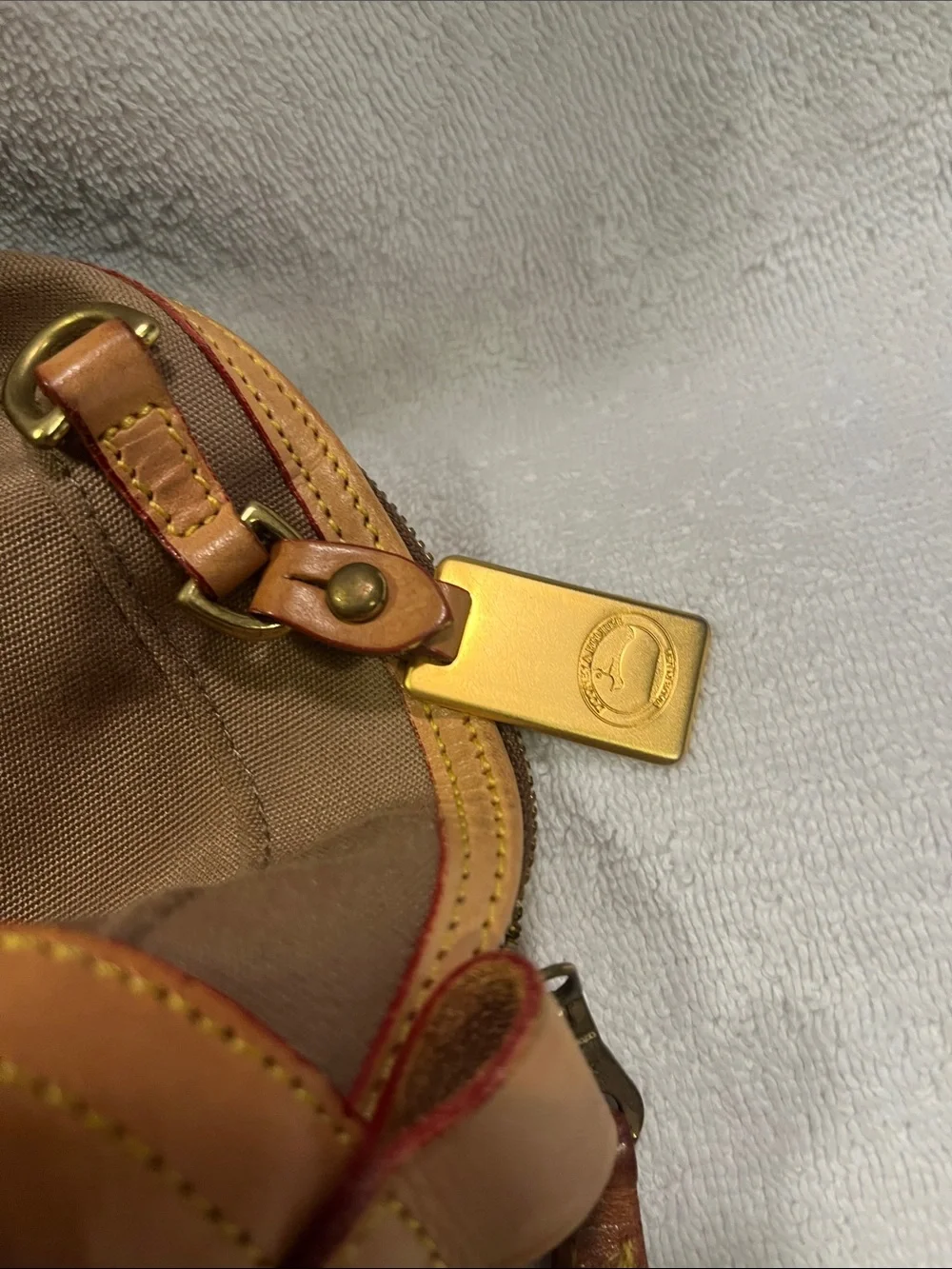 Dooney & Bourke Brown and Tan Canvas Satchel